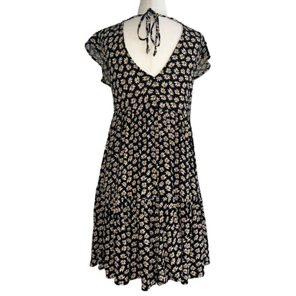 AMERICAN EAGLE DAISY DRESS 28” FRONT 31” BACK | TIE NECK | BLACK & WHITE | XS - Picture 2 of 7